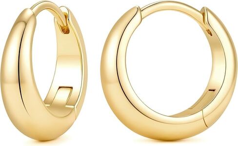 Gold Hoop Earrings for Women 14K Gold Earrings for Women Chic Womens Hoops Earring in Saudi Arabia