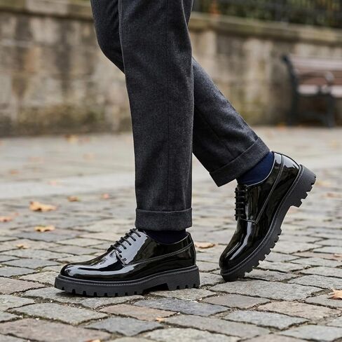 AUSTIN MILL Men’s Platform Oxford Dress Shoes Classic Round Toe Lace Up Shoe for Business Office Casual in Kuwait