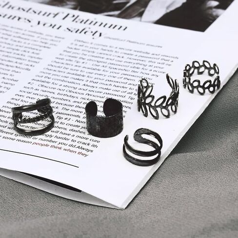 Hair Jewelry for Braids with Disposable Black Rubber Band for Women Men Hair Accessories Braids, Dreadlock Braid Clips Non-Piercing Ear Cuffs Clip Jewelry in Saudi Arabia