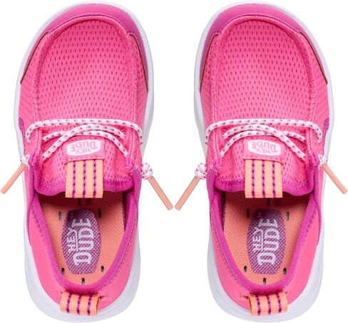HEYDUDE Unisex Toddler Wally Hey2O Wander Slip On Mesh Shoe, Fandango Pink Size 7 | Built for Water, Lightweight with Quick Dry in Kuwait