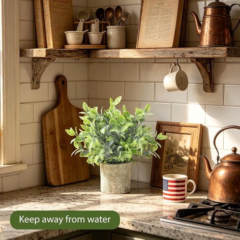 CCILAND 3 Pack Small Potted Fake Plants, Artificial Eucalyptus Plants, Lifelike Faux Frost-Hung Plants Topiaries for Home Office Shelf Desk Living Room Greenery Decor in Saudi Arabia