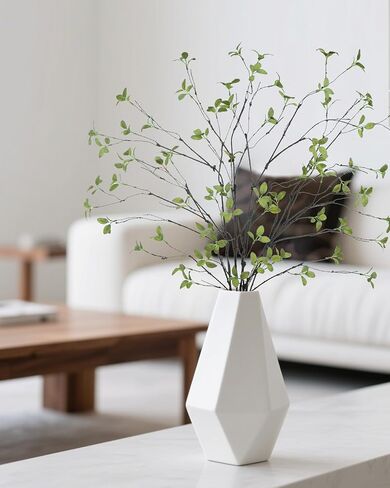 DuHouse 24" 5Pcs Fake Greenery Stems Artificial Ficus Branches Fake Plants for Home Office Table Vase Filler Decoration(Green) in Saudi Arabia