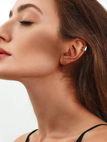 Silver Frog Stud Earrings Cute Animal Jewelry Women Birthday Christmas Gifts in Kuwait