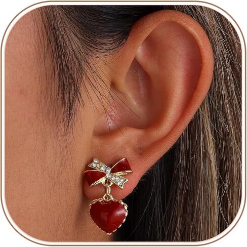 Clip On Earrings for Women 18K Gold Plated Hypoallergenic Bow Clip Earrings for Non Piercing Ears Trendy Stud Earings in Saudi Arabia