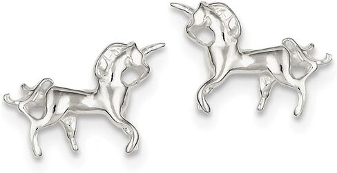 Sterling Silver Unicorn Mini Earrings in Kuwait