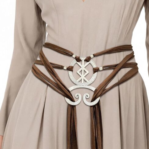Viking Cross Rope Belt Women Medieval Norse Witch Renaissance Belt Accessory for Ren Faire Halloween Cosplay in Saudi Arabia