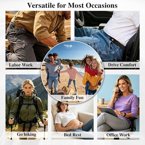 No Buckle Stretch Belts for Women/Men Adjustable Buckleless Side Belt Elastic Invisible Belt for Pants Jeans in Kuwait