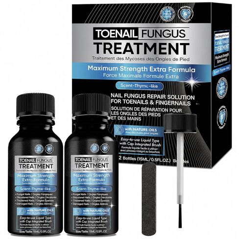 Maximum Strength Toenail Fungus Treatment with Undecylenic Acid - Professional Antifungal Nail Solution for Severe, Thick & Brittle Nails (30ml, Thyme-like) in Saudi Arabia