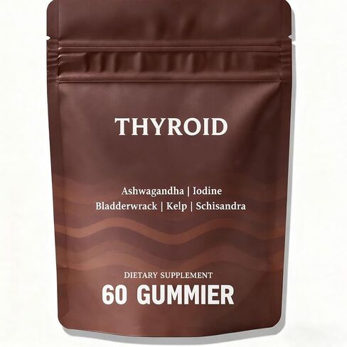 Thyroid Gummies for Women, with Selenium, L-Tyrosine, Ashwagandha, Iodine, Schisandra, Support Overall Wellness, Supports Resilience and Balance Throughout - 60 Gummies (1) in Saudi Arabia