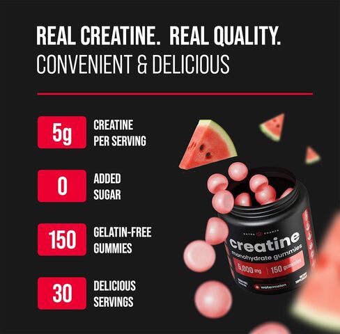 NutraChamps 150 Creatine Gummies for Men & Women - 5g Sugar Free Chewable Creatine Monohydrate Gummies - Supports Protein Synthesis, Muscle Recovery & Workout Performance in Saudi Arabia