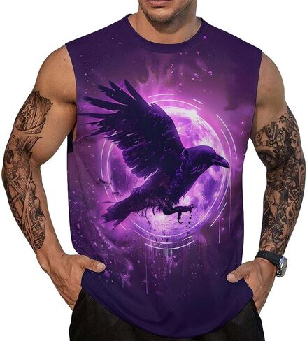 Mens Sleeveless Tank Tops Workout Muscle Gym Shirts Viking Vintage Style T-Shirt in Saudi Arabia