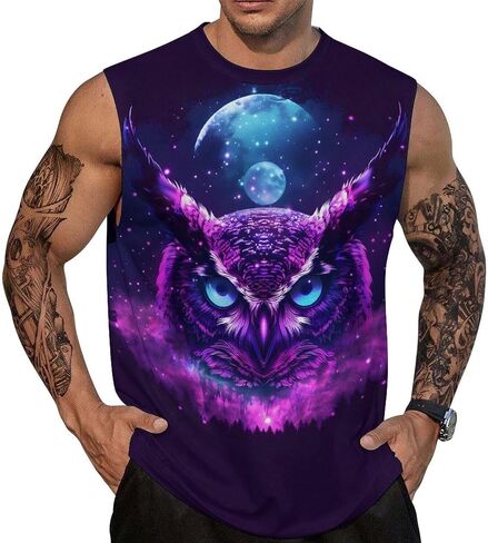 Mens Sleeveless Tank Tops Workout Muscle Gym Shirts Viking Vintage Style T-Shirt in Saudi Arabia