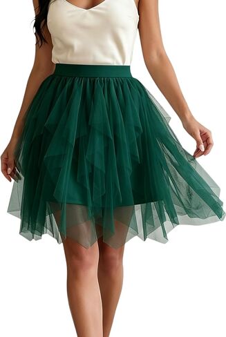 KASBAH Womens Tulle Skirt Puffy Tutu Party Skirts Tulle Skirts for Women Adults High Low Fairy Layered Costumes in Saudi Arabia