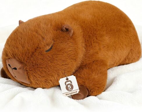 Wepop Capybara Weighted Stuffed Animals 5 Pounds, 21in Capybara Weighted Plush Toy Pillow Heavy Animal Gifts for Kids & Adults in Saudi Arabia