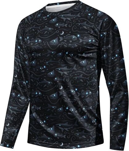 Fishing Shirts for Men Long Sleeve Sun Protection UV Shirts Rash Guard Swim Shirt for Swimming Hunting in Saudi Arabia