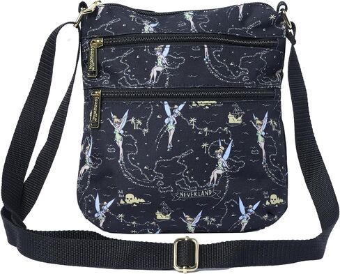 Loungefly Disney Tinker Bell Passport Crossbody Bag Neverland Map Print in Saudi Arabia