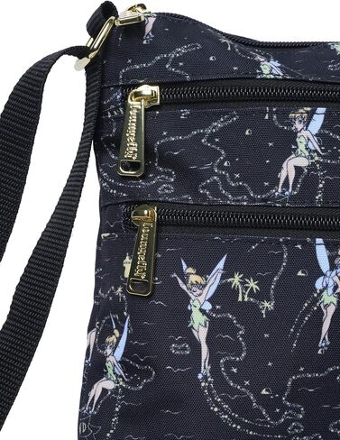Loungefly Disney Tinker Bell Passport Crossbody Bag Neverland Map Print in Saudi Arabia