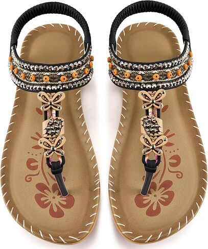 Ablanczoom Womens Flat Sandals Comfortable: Cushioning Memory Foam Insoles - Reduce Fatigue by 30% for Walking ALL Day - 8-Hour Keeping Pain-Free for Casual Walking Travel in Saudi Arabia