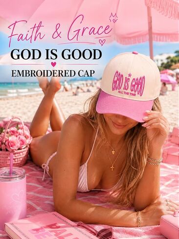 Christian Hat for Men Women - Premium Embroidered Faith Baseball Cap - Religious Jesus Gifts, Mesh Back Trucker Hats in Saudi Arabia