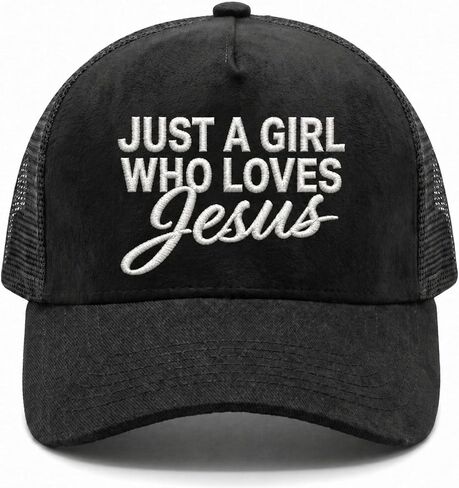 Christian Hat for Men Women - Premium Embroidered Faith Baseball Cap - Religious Jesus Gifts, Mesh Back Trucker Hats in Saudi Arabia