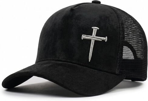Christian Hat for Men Women - Premium Embroidered Faith Baseball Cap - Religious Jesus Gifts, Mesh Back Trucker Hats in Saudi Arabia