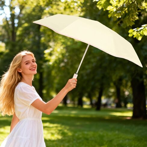 Travel Compact Folding Umbrella,Auto Open/Close,Round-Corner,Anti-Poking,Anti-bounce, Rain/Sun, UPF 50+ UV Protection, Large Storage Bag, Portable Lightweight, 8 Ribs,for Men, Women/Kids,Backpack/Car in Kuwait