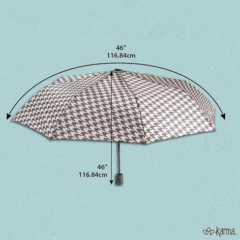 Karma, Travel Umbrella Compact Folding Umbrellas Lighweight Auto Open Close for Women Parasol, Raven in Kuwait