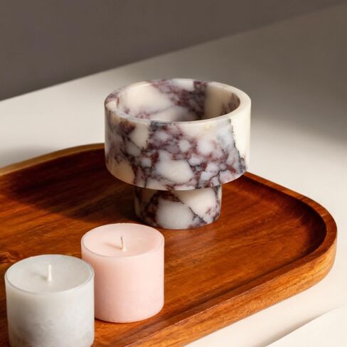 Modern Marble Tealight Holders, Luxurious Votive Candle Holders for Home Decor, Natural Stone Pillar Candle Holder for Table Centerpieces, Elegant Wedding Dinner Party Table Decor in Saudi Arabia