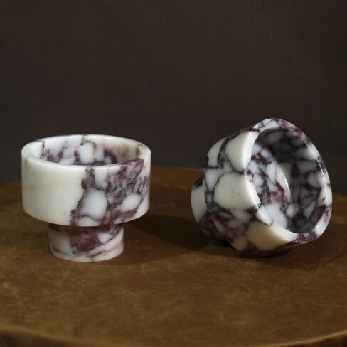 Modern Marble Tealight Holders, Luxurious Votive Candle Holders for Home Decor, Natural Stone Pillar Candle Holder for Table Centerpieces, Elegant Wedding Dinner Party Table Decor in Saudi Arabia