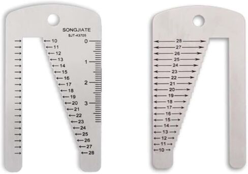 Stainless Steel Watchband Ruler Measuring Tool for Watch Repair Leather Craft Strap Size Template 46x80mm in Kuwait