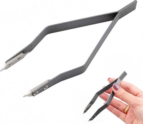 Watch Spring Bar Tweezers, V Shape Aluminum Alloy Watch Strap Removal Tool, Professional Spring Bar Pliers for Watch Repair & Band Adjustment (Grey) in Kuwait