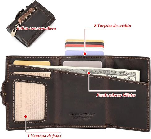 Wallet for Men,with Money Clip 10 Cards Metal Case Smart Slim Pop Up Credit Card Holder Flip with Magnetic Closure RFID Blocking wallet Zipper coin bag in Kuwait