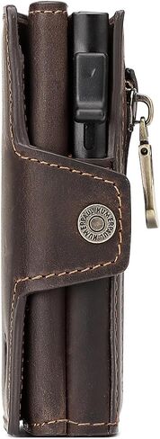 Wallet for Men,with Money Clip 10 Cards Metal Case Smart Slim Pop Up Credit Card Holder Flip with Magnetic Closure RFID Blocking wallet Zipper coin bag in Kuwait