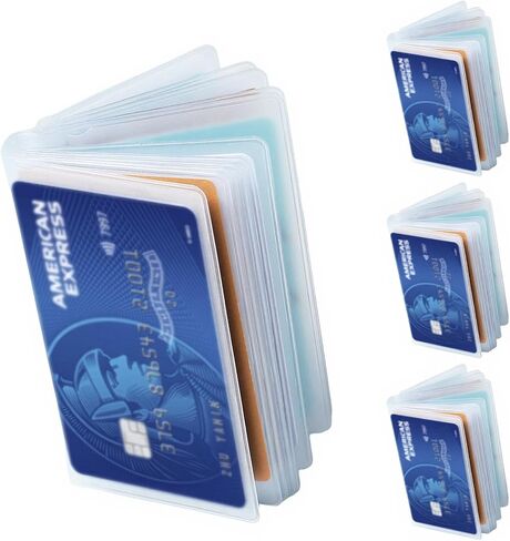 4pcs Plastic Inserts For Wallets, Clear Holder for Wallet, Plastic Card Holder for Wallets, Wallet Inserts for Social Security Id Photoy,Compatible for Men & Women in Saudi Arabia