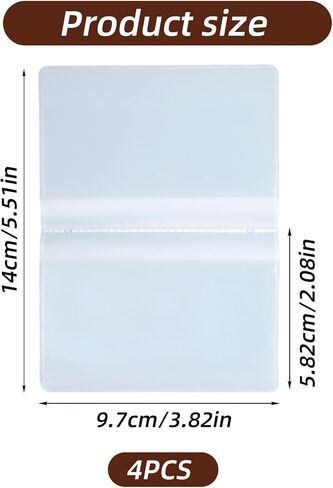4pcs Plastic Inserts For Wallets, Clear Holder for Wallet, Plastic Card Holder for Wallets, Wallet Inserts for Social Security Id Photoy,Compatible for Men & Women in Saudi Arabia