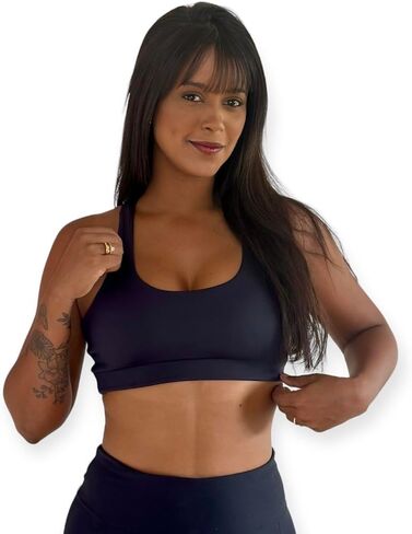 Racerback Women Sport Bra - Padded Seamless High Impact Support for Yoga Gym Workout Fitness in Kuwait