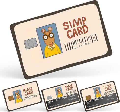CUCU Covers Terry Credit Card Skin Debit Card Stickers for Key, Debit, Credit, Bank Card 4PCS Card Skin for Adults in Saudi Arabia