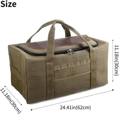 Large Military Duffle Bag Tactical Camping Storage Utility Tote Bag Camping Kitchen Organizer with Deployment Cargo Bag Travel Sports Equipment(Khaki,Medium 24.41"x11.81"x11.81") in Saudi Arabia