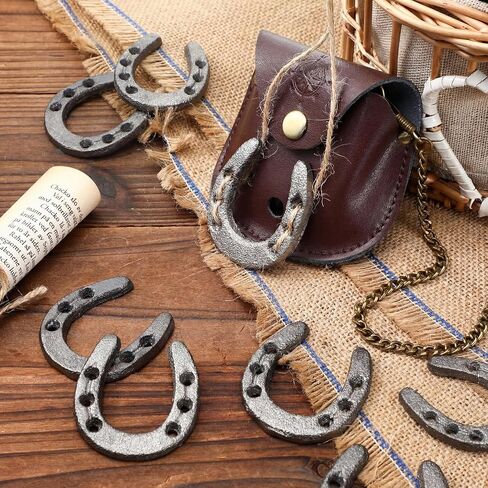 Gisafai 150 Pack 1.77 x 2 Inch Cast Iron Horseshoe for Crafts or Decor Western Theme Wall Decor Mini Older Iron Horseshoes for Wall Hung Durable Horseshoe for Good Lucky Party Favor Decoration in Kuwait