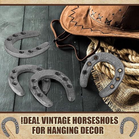 Gisafai 150 Pack 1.77 x 2 Inch Cast Iron Horseshoe for Crafts or Decor Western Theme Wall Decor Mini Older Iron Horseshoes for Wall Hung Durable Horseshoe for Good Lucky Party Favor Decoration in Kuwait