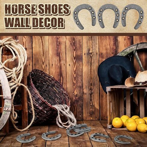 Gisafai 150 Pack 1.77 x 2 Inch Cast Iron Horseshoe for Crafts or Decor Western Theme Wall Decor Mini Older Iron Horseshoes for Wall Hung Durable Horseshoe for Good Lucky Party Favor Decoration in Kuwait
