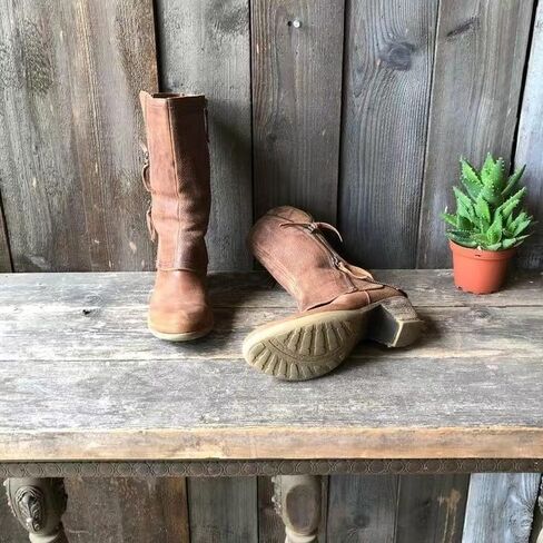 Women's Fashion Dressy Ankle Boots Round Toe Side Zipper Chunky Block High Heel Western Short Booties in Kuwait