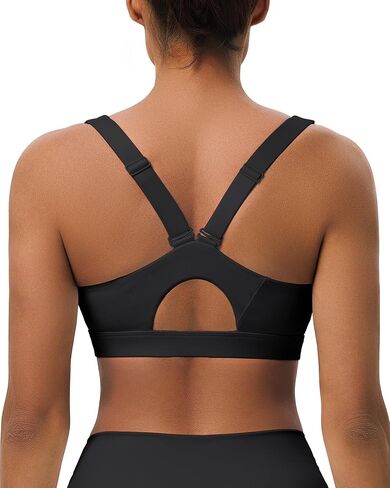 SPVISE Sports Bras for Women Medium Impact Adjustable Y-Back Padded Yoga Running Bra Supportive Workout Gym Crop Top Comfy in Kuwait