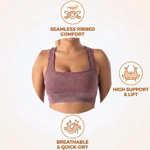 Wireless Bra for Women – Seamless Supportive Activewear Bra, Medium Impact for Yoga, Gym, and Daily Comfort in Kuwait