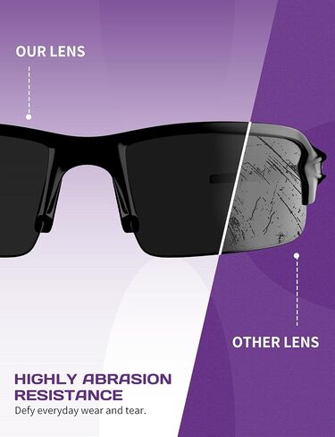 عدسات بديلة 1.6 مم متوافقة مع نظارات Oakley Half Jacket مقاس 63 مم، مضادة للخدش والصدمات in Kuwait