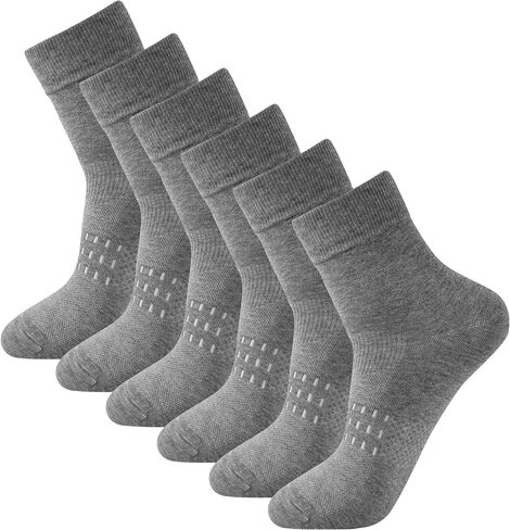 Toes&Feet Mens Seamless Anti Stink Odor Blister Resistant Quick Dry Sweat Proof Breathable Business Quarter Crew Dress Socks in Saudi Arabia
