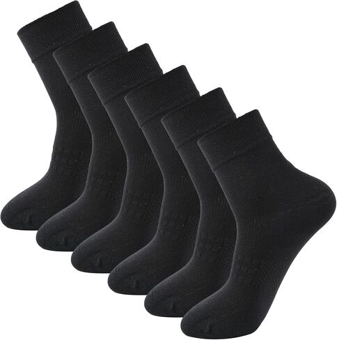 Toes&Feet Mens Seamless Anti Stink Odor Blister Resistant Quick Dry Sweat Proof Breathable Business Quarter Crew Dress Socks in Saudi Arabia