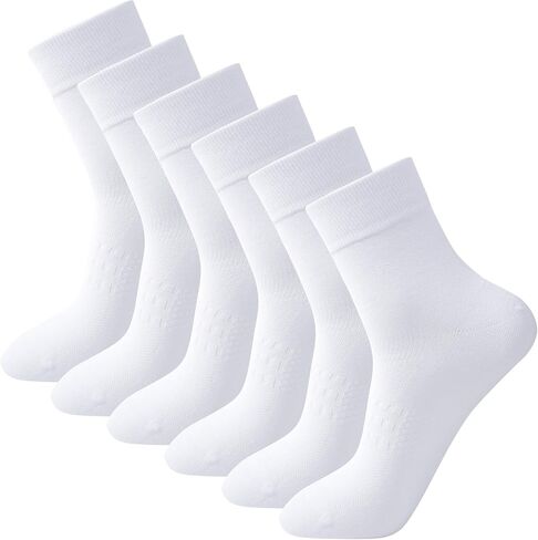 Toes&Feet Mens Seamless Anti Stink Odor Blister Resistant Quick Dry Sweat Proof Breathable Business Quarter Crew Dress Socks in Saudi Arabia
