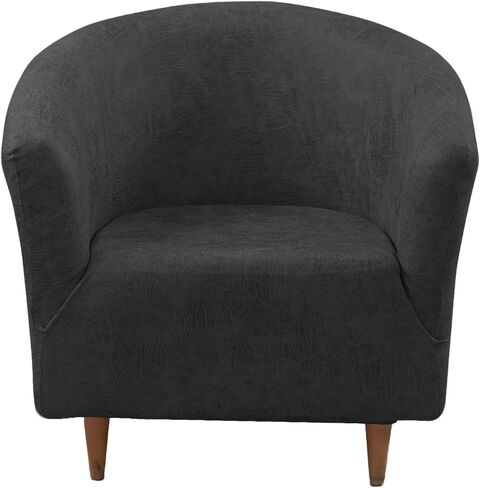 Club Chair Slipcover Stretch Spandex Barrel Chair Covers Armchair Slipcovers Washable Tub Chair Cover Removable Furniture Protector Chair Covers for Living Room, Beige in Saudi Arabia