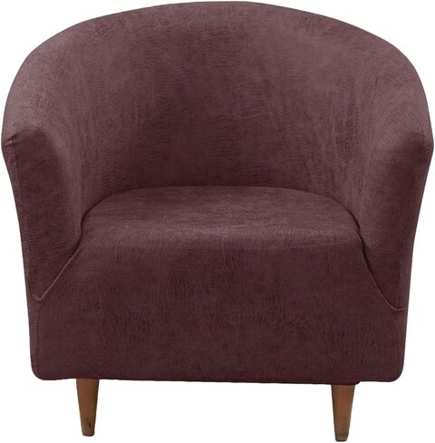 Club Chair Slipcover Stretch Spandex Barrel Chair Covers Armchair Slipcovers Washable Tub Chair Cover Removable Furniture Protector Chair Covers for Living Room, Beige in Saudi Arabia